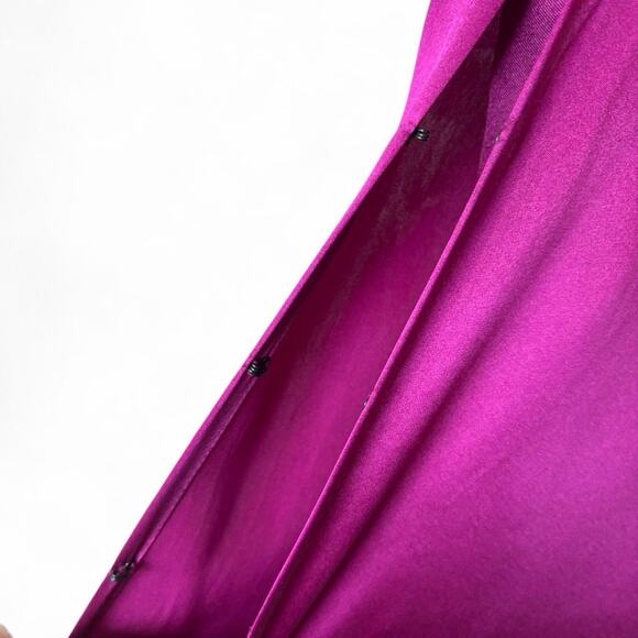 Laundry by Shelli Segal Magenta Satin Beaded Maxi Dress Strapless Size 0 - Picture 6 of 8